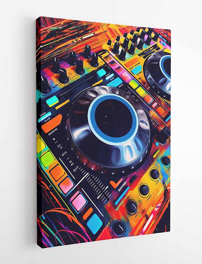 T383 DJ Mixer Canvas Art Prints, T-Shirts, Posters, and Mugs, Cushion Cover Expressive Collection