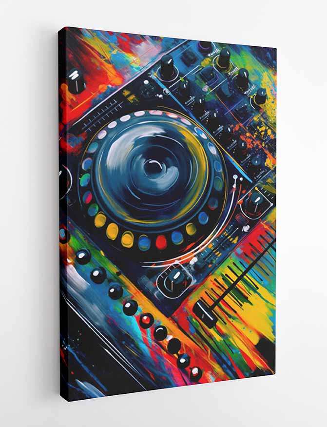 T384 DJ Mixer Canvas Art Prints, T-Shirts, Posters, and Mugs, Cushion Cover Expressive Collection