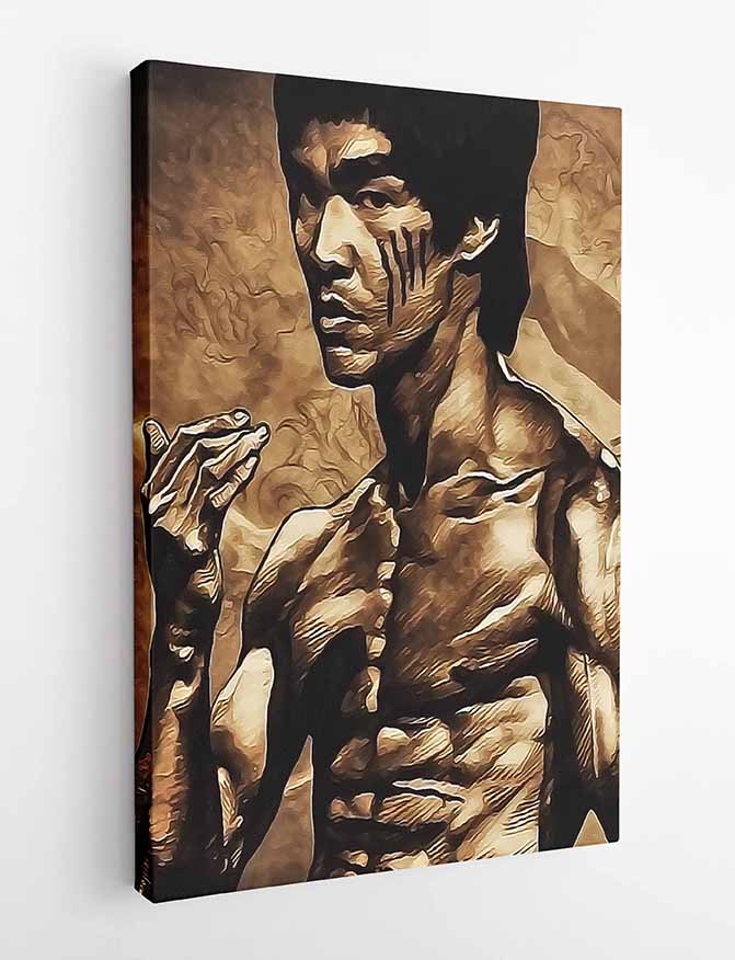 P107 Bruce Lee Canvas Art Prints, T-Shirts, Posters, and Mugs, Cushion Cover Expressive Collection