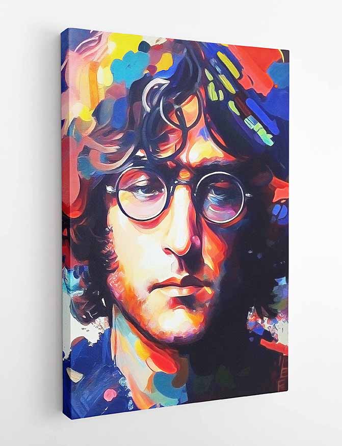 P157 AI Artistry John Lennon Printed Designs on Canvas, Poster, Mugs, Cushion Covers, and T-Shirts