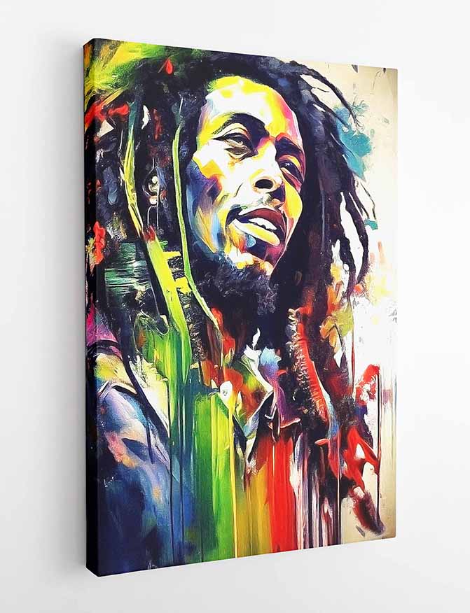 P172 AI Artistry Bob Marley Printed Designs on Canvas, Poster, Mugs, Cushion Covers, and T-Shirts