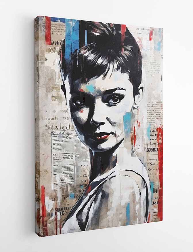 P185 Audrey Hepburn Canvas Art Prints, T-Shirts, Posters, and Mugs, Cushion Cover Expressive Collection