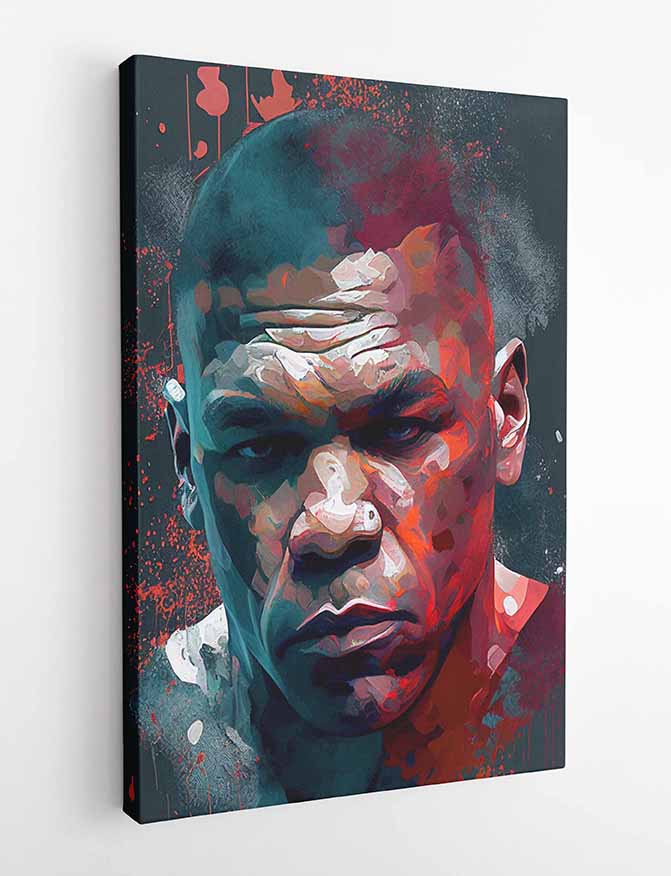 P26 Mike Tyson Canvas Art Prints, T-Shirts, Posters, and Mugs, Cushion Cover Expressive Collection