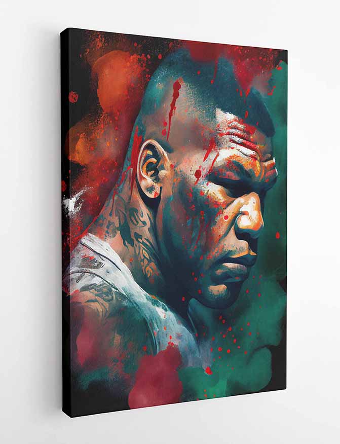 P27 Mike Tyson Canvas Art Prints, T-Shirts, Posters, and Mugs, Cushion Cover Expressive Collection