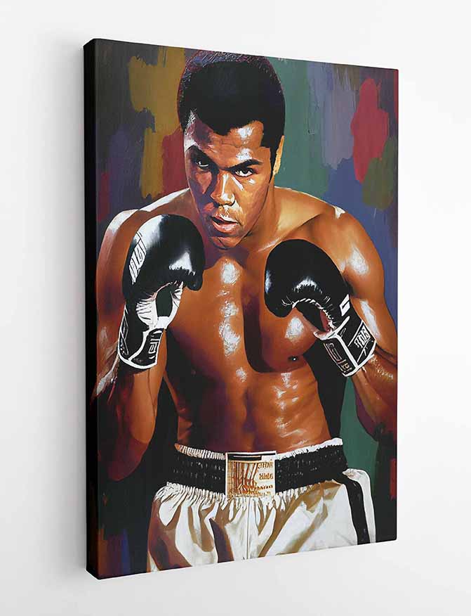 P35 Muhammad Ali Canvas Art Prints, T-Shirts, Posters, and Mugs, Cushion Cover Expressive Collection