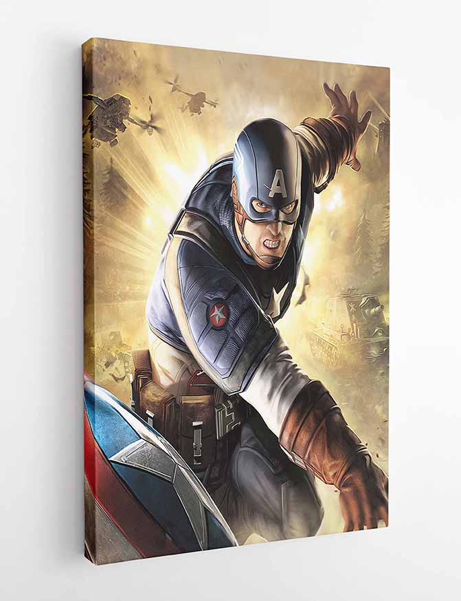 P47 Captain America Canvas Art Prints, T-Shirts, Posters, and Mugs, Cushion Cover Expressive Collection