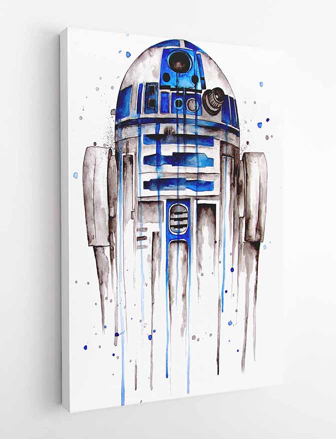 P58 R2-D2 Canvas Art Prints, T-Shirts, Posters, and Mugs, Cushion Cover Expressive Collection