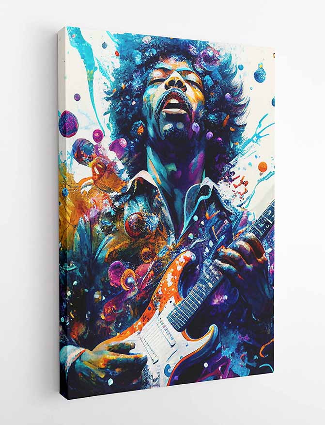 P60 Jimi Hendrix Canvas Art Prints, T-Shirts, Posters, and Mugs, Cushion Cover Expressive Collection