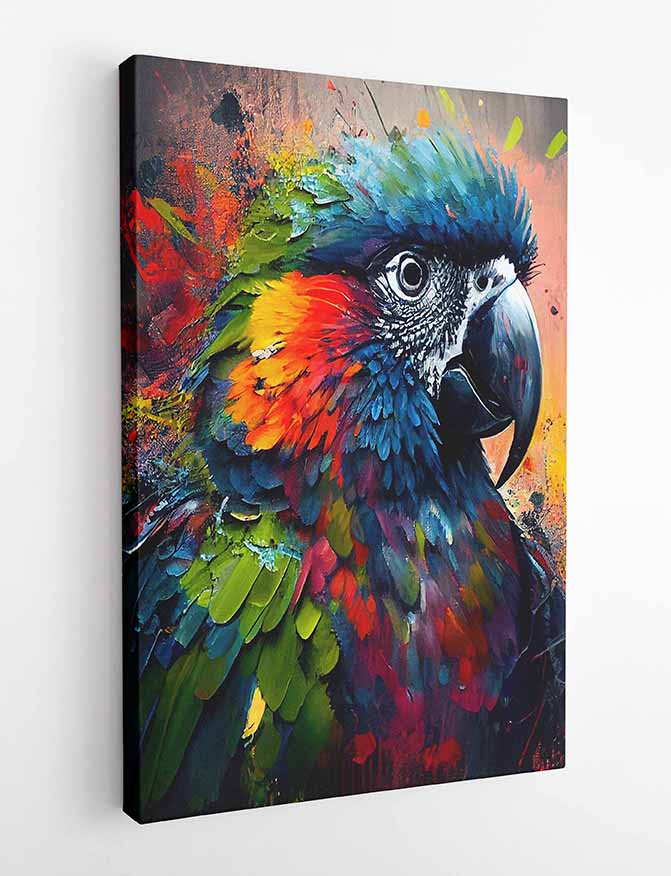 T4 Parrot Canvas Art Prints, T-Shirts, Posters, and Mugs: Expressive Collection