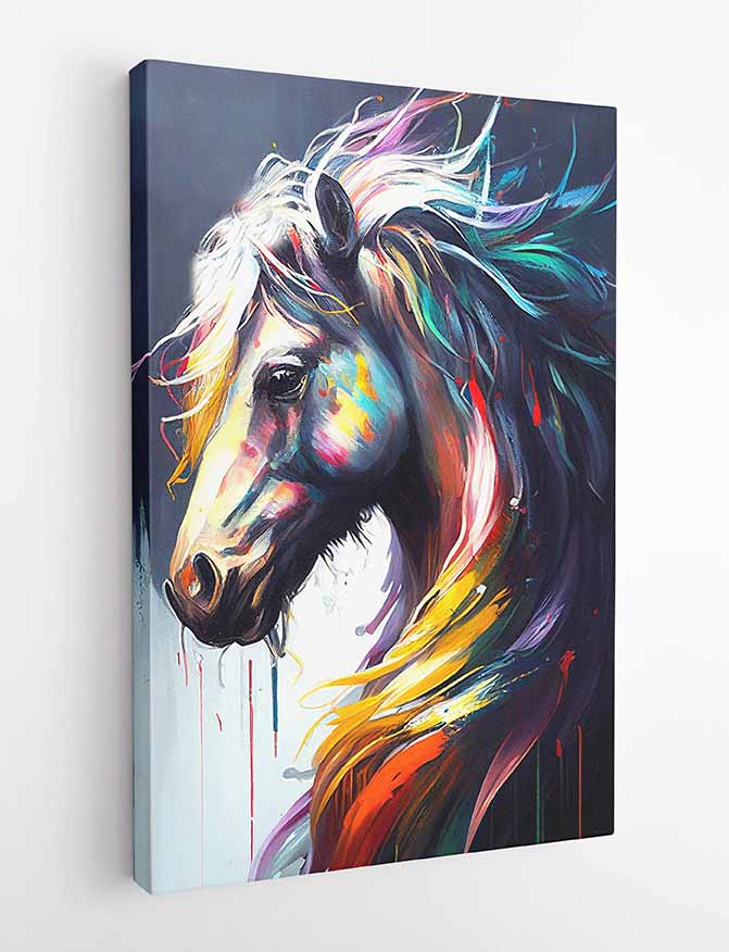 T197 Horse Canvas Art Prints, T-Shirts, Posters, and Mugs, Cushion Cover Expressive Collection