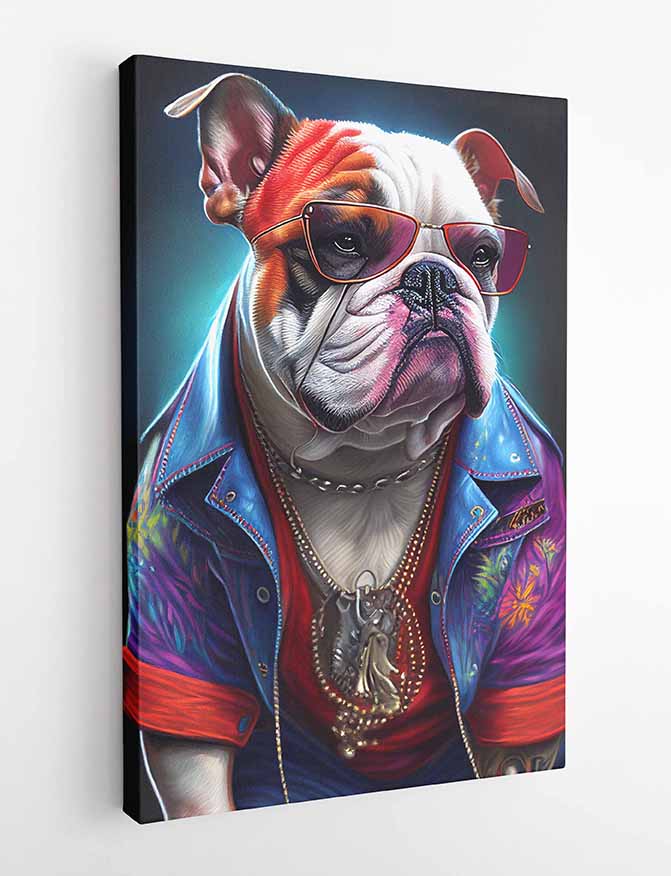 T205 Bulldog Canvas Art Prints, T-Shirts, Posters, and Mugs, Cushion Cover Expressive Collection