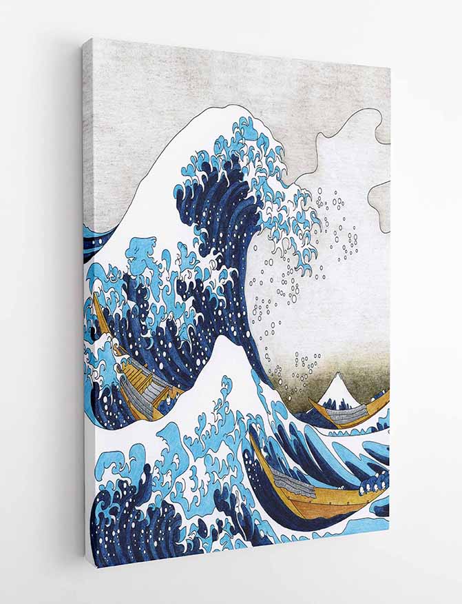 T8 The Great Wave Canvas Art Prints, T-Shirts, Posters, and Mugs, Cushion Cover Expressive Collection