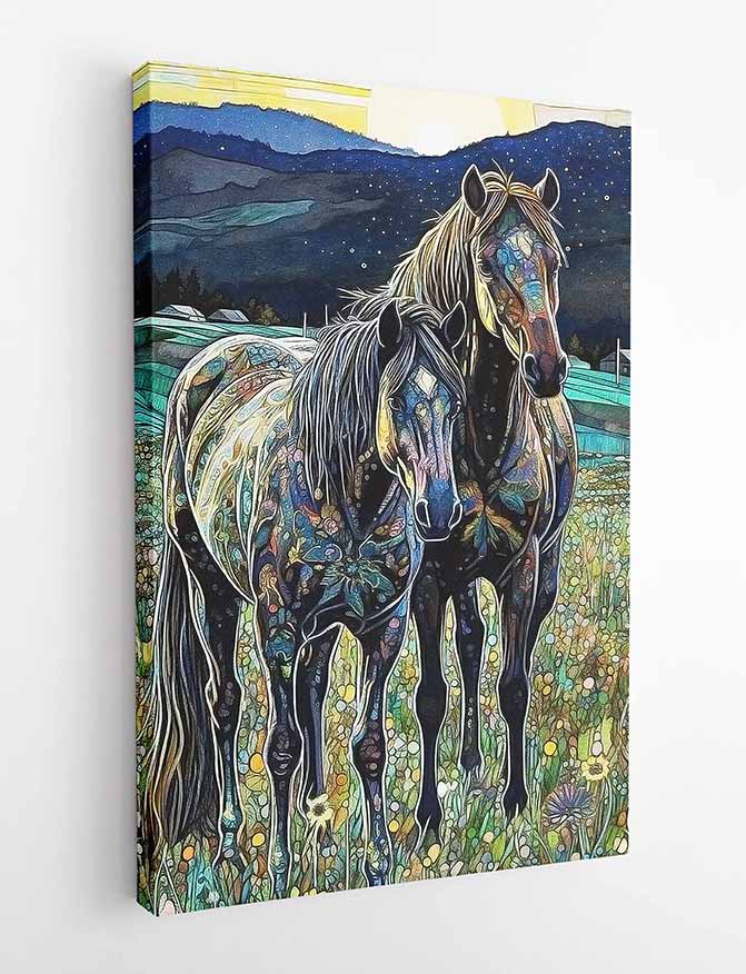 T243 Horse Canvas Art Prints, T-Shirts, Posters, and Mugs, Cushion Cover Expressive Collection