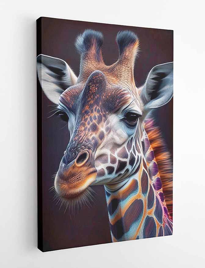 T26 Giraffe Canvas Art Prints, T-Shirts, Posters, and Mugs, Cushion Cover Expressive Collection