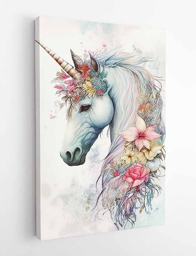 T53 Unicorn Canvas Art Prints, T-Shirts, Posters, and Mugs, Cushion Cover Expressive Collection