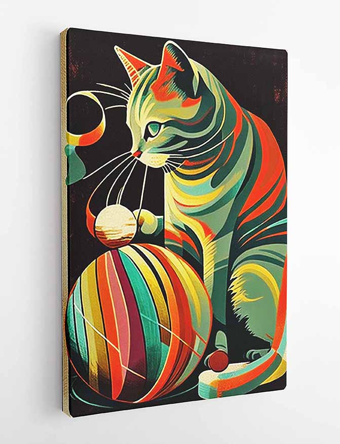 T55 Cat Retro Canvas Art Prints, T-Shirts, Posters, and Mugs, Cushion Cover Expressive Collection