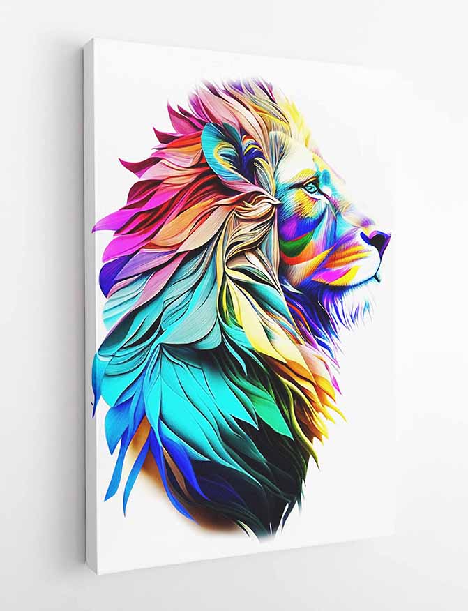 T60 Lion Canvas Art Prints, T-Shirts, Posters, and Mugs, Cushion Cover Expressive Collection