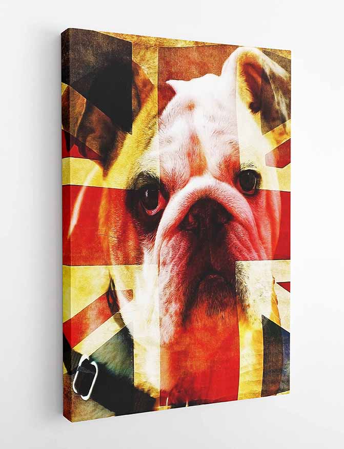 T11 British Bulldog Canvas Art Prints, T-Shirts, Posters, and Mugs, Cushion Cover Expressive Collection