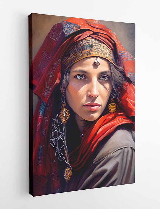 T178 Berber Woman Canvas Art Prints, T-Shirts, Posters, and Mugs, Cushion Cover Expressive Collection