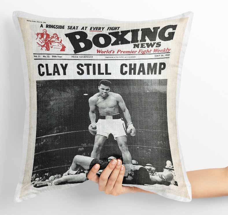 P127 Muhammad Ali Canvas Art Prints, T-Shirts, Posters, and Mugs, Cushion Cover Expressive Collection