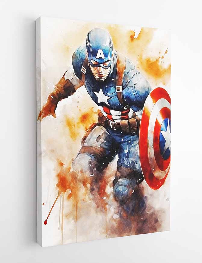 P221 Captain America Canvas Art Prints, T-Shirts, Posters, and Mugs, Cushion Cover Expressive Collection