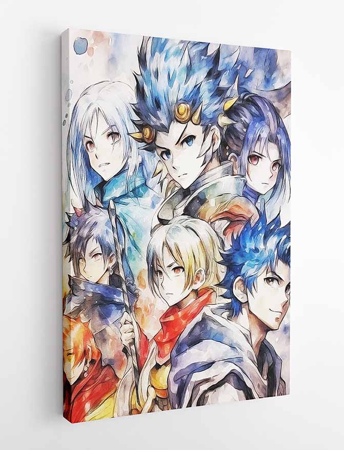 P243 Manga Canvas Art Prints, T-Shirts, Posters, and Mugs, Cushion Cover Expressive Collection