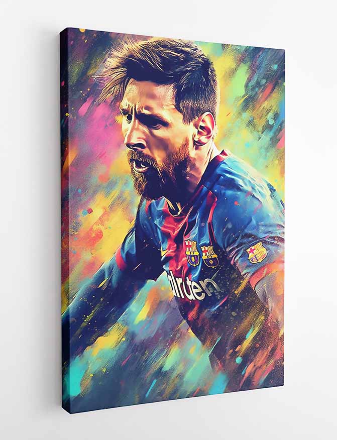 P273 Lionel Messi Canvas Art Prints, T-Shirts, Posters, and Mugs, Cushion Cover Expressive Collection