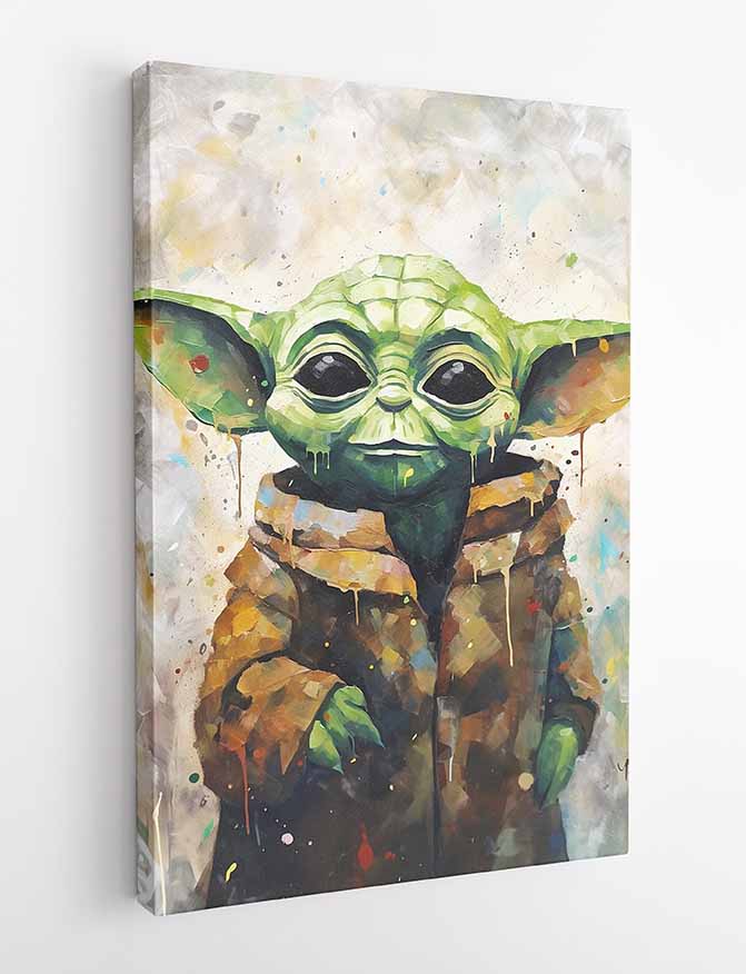 P279 Din Grogu Canvas Art Prints, T-Shirts, Posters, and Mugs, Cushion Cover Expressive Collection