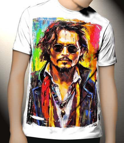 P202 Johnny Depp Art Prints, T-Shirts, Posters, and Mugs, Cushion Cover Expressive Collection