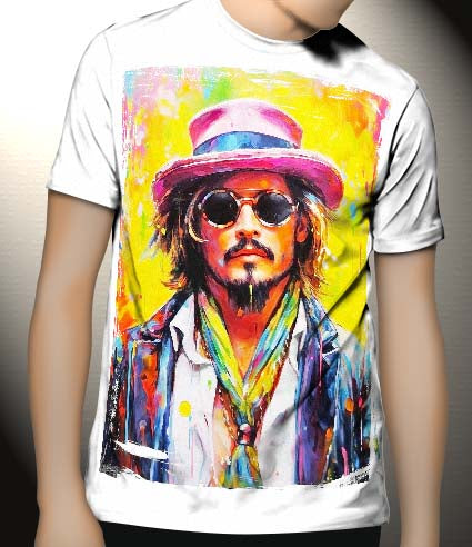 P203 Johnny Depp Canvas Art Prints, T-Shirts, Posters, and Mugs, Cushion Cover Expressive Collection