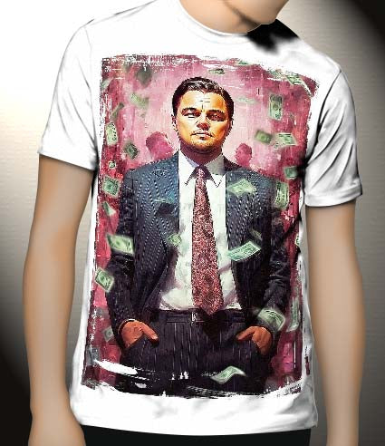 P271 Leonardo DiCaprio The Wolf Canvas Art Prints, T-Shirts, Posters, and Mugs, Cushion Cover Expressive Collection