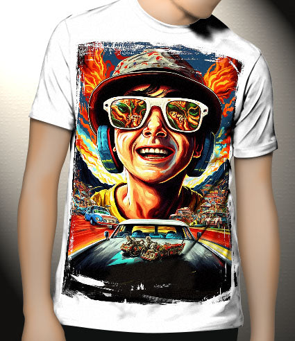 P164 AI Artistry Fear and Loathing in Las Vegas Printed Designs on Canvas, Poster, Mugs, Cushion Covers, and T-Shirts