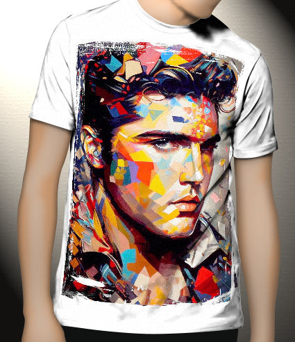 P173 AI Artistry Elvis Presley Printed Designs on Canvas, Poster, Mugs, Cushion Covers, and T-Shirts