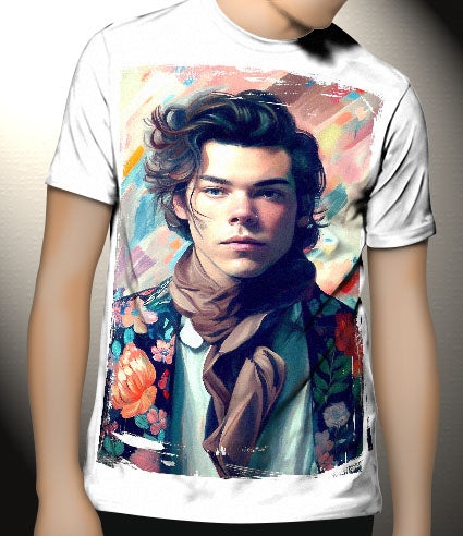 P183 AI Artistry Harry Styles Printed Designs on Canvas, Poster, Mugs, Cushion Covers, and T-Shirts