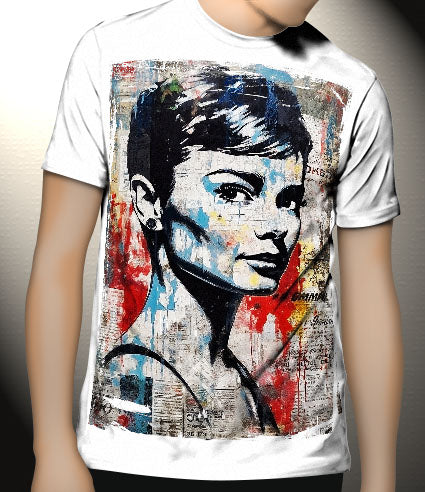 P188 Audrey Hepburn Canvas Art Prints, T-Shirts, Posters, and Mugs, Cushion Cover Expressive Collection