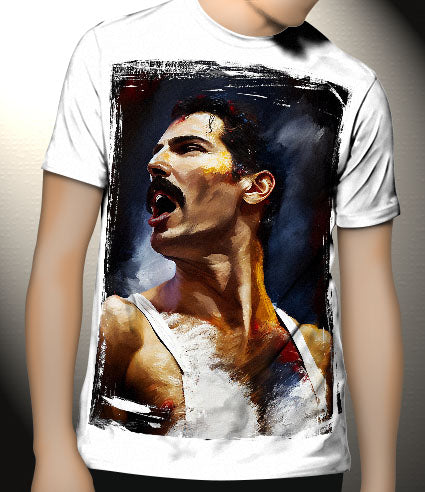 P18 Freddie Mercury Canvas Art Prints, T-Shirts, Posters, and Mugs, Cushion Cover Expressive Collection