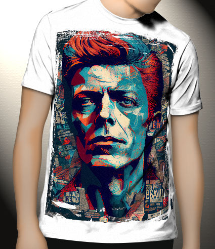 P7 David Bowie Canvas Art Prints, T-Shirts, Posters, and Mugs, Cushion Cover Expressive Collection